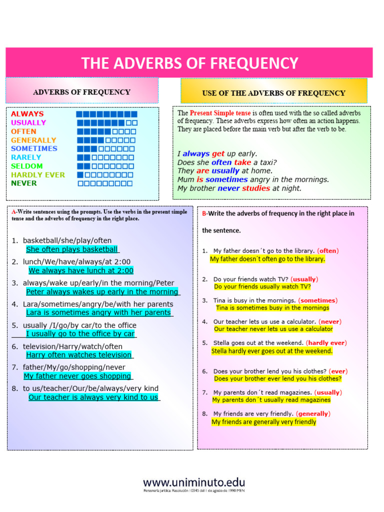 472990855-ADVERBS-OF-FREQUENCY | PDF | Adverb | Verb