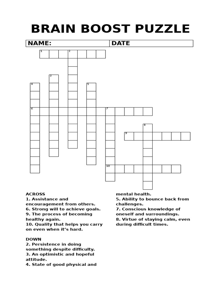 Brain Boost Puzzle PDF