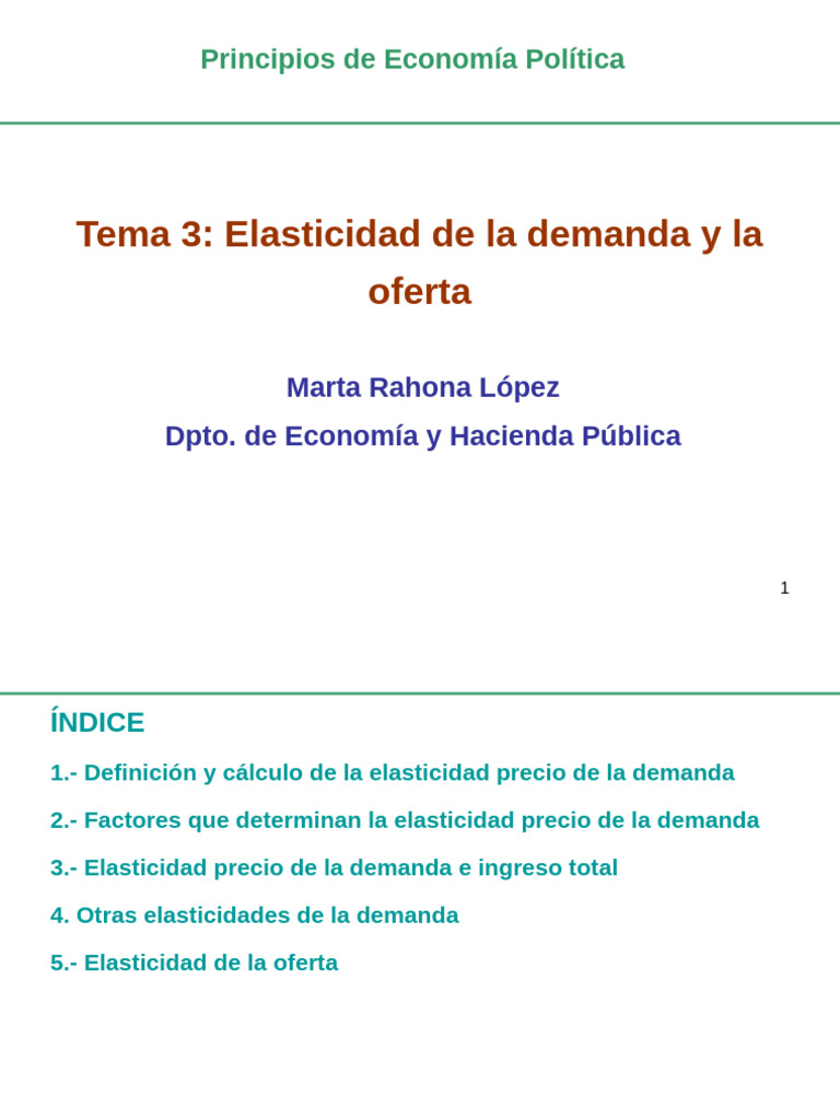 Elasticidad de la demanda y oferta explicada | PDF | Elasticidad ...