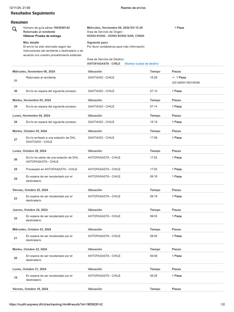 RASTREO DE TU ENV O visual data 7