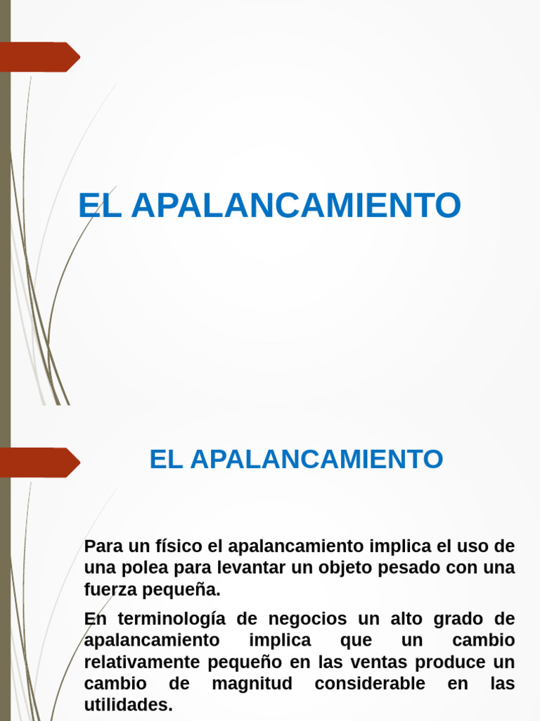 Análisis del Apalancamiento Empresarial | PDF | Apalancamiento ...
