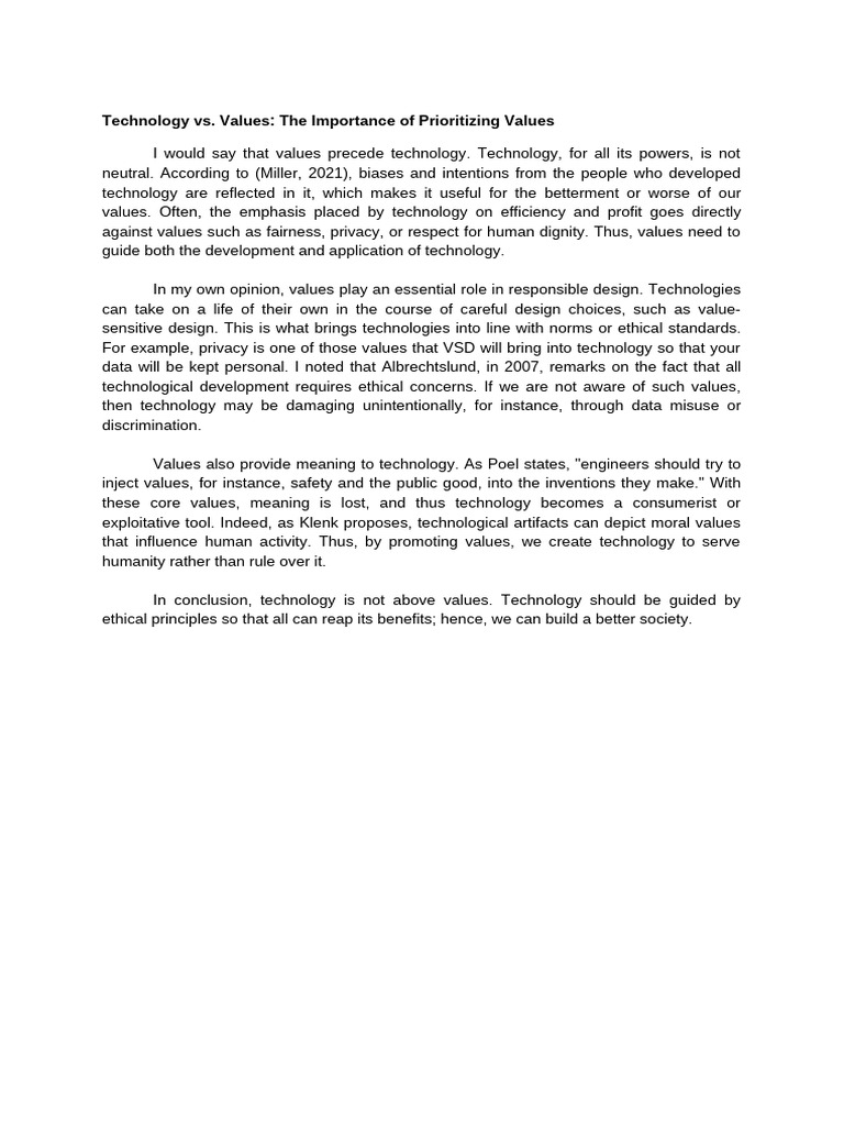 Values-Driven Technology Design | PDF | Privacy | Social Psychology