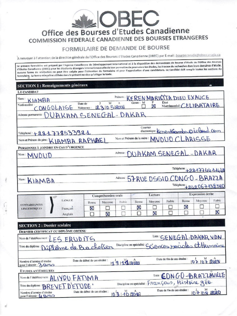 comment faire un dossier de demande de bourse
