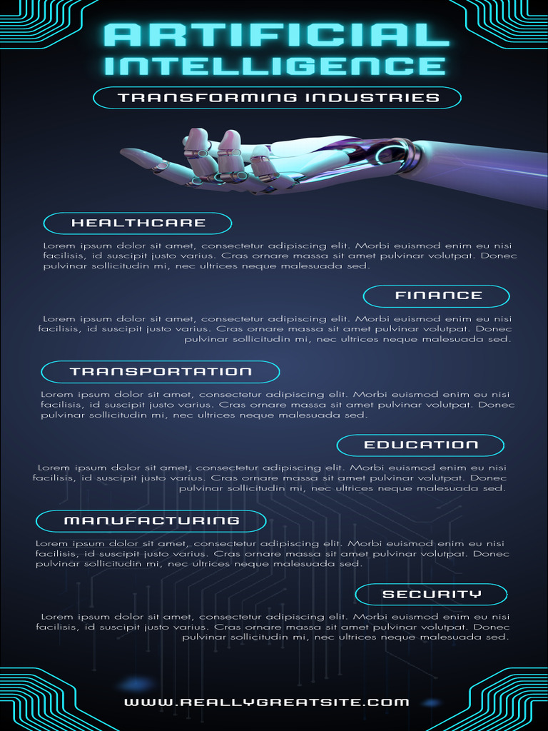 Dark Blue Artificial Intelligence Modern and Futuristic Infographic | PDF
