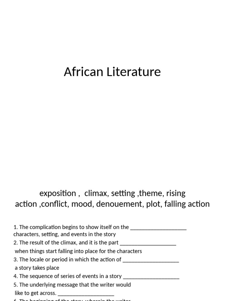 African literature pdf