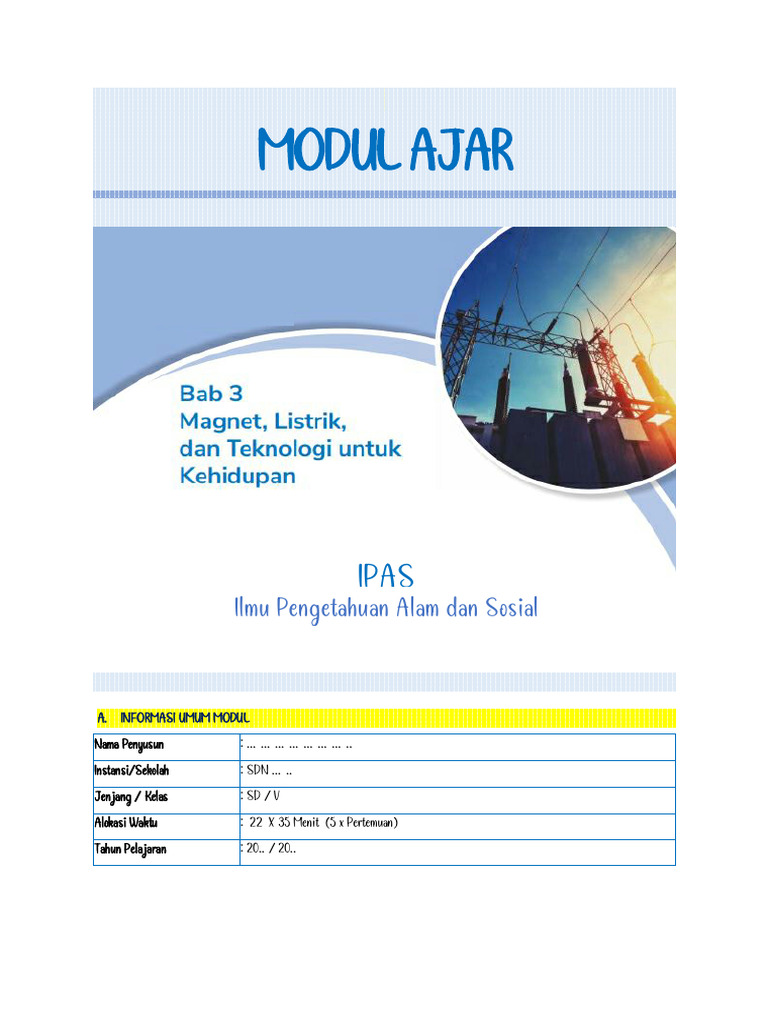 Modul Ajar IPAS Kelas 5 Kurikulum Merdeka | PDF | Seni | Sains & Matematika