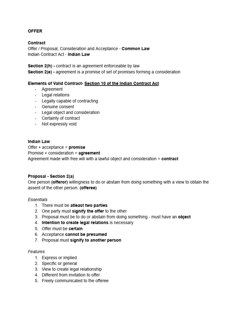 Contracts I Case Book 2023 | PDF | Offer And Acceptance | Consideration
