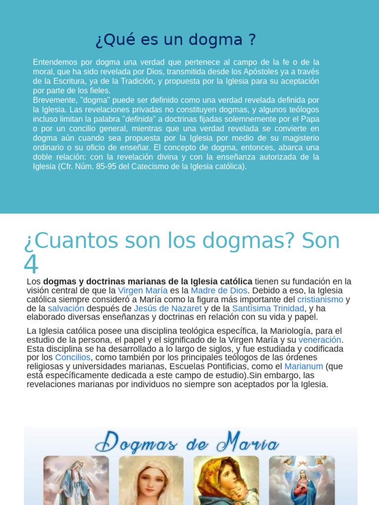 Dogmas de la Virgen María en la Iglesia | PDF | María, madre de Jesús ...