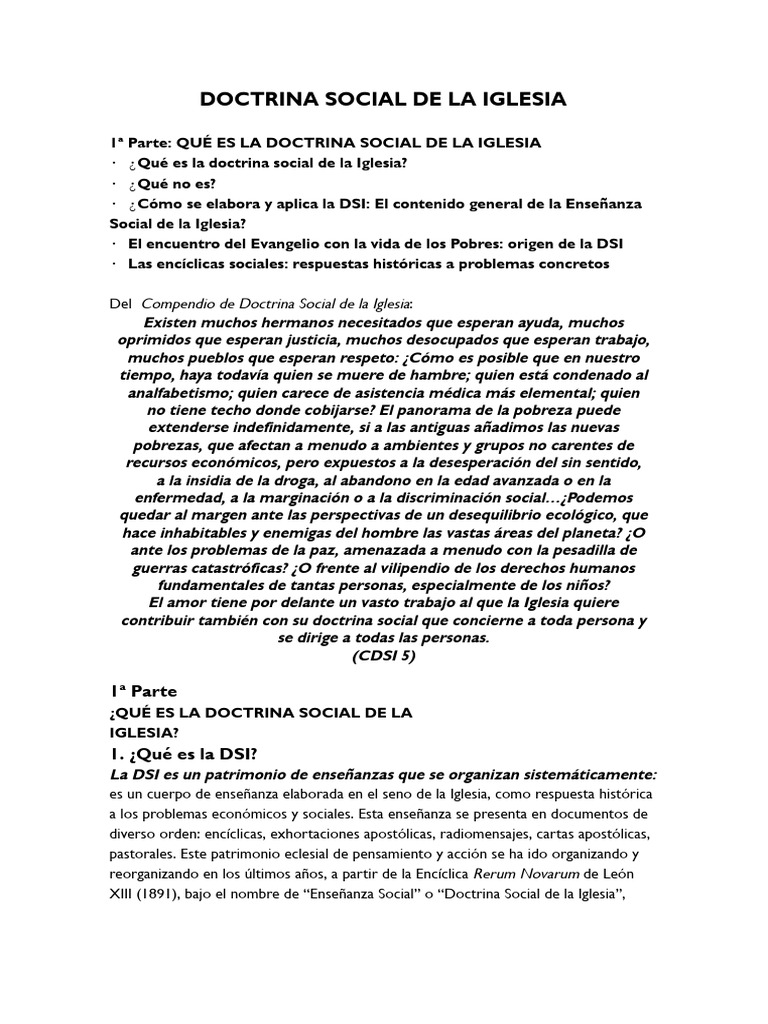 Doctrina Social de La Iglesia - para Diciembre | PDF | Iglesia Católica ...