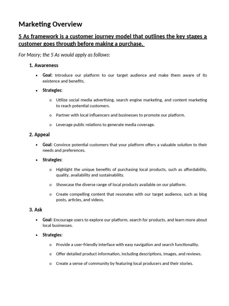 5As+Marketing Overview+4PS+4Cs+VMOSA+Stakeholders | PDF | Social Media ...