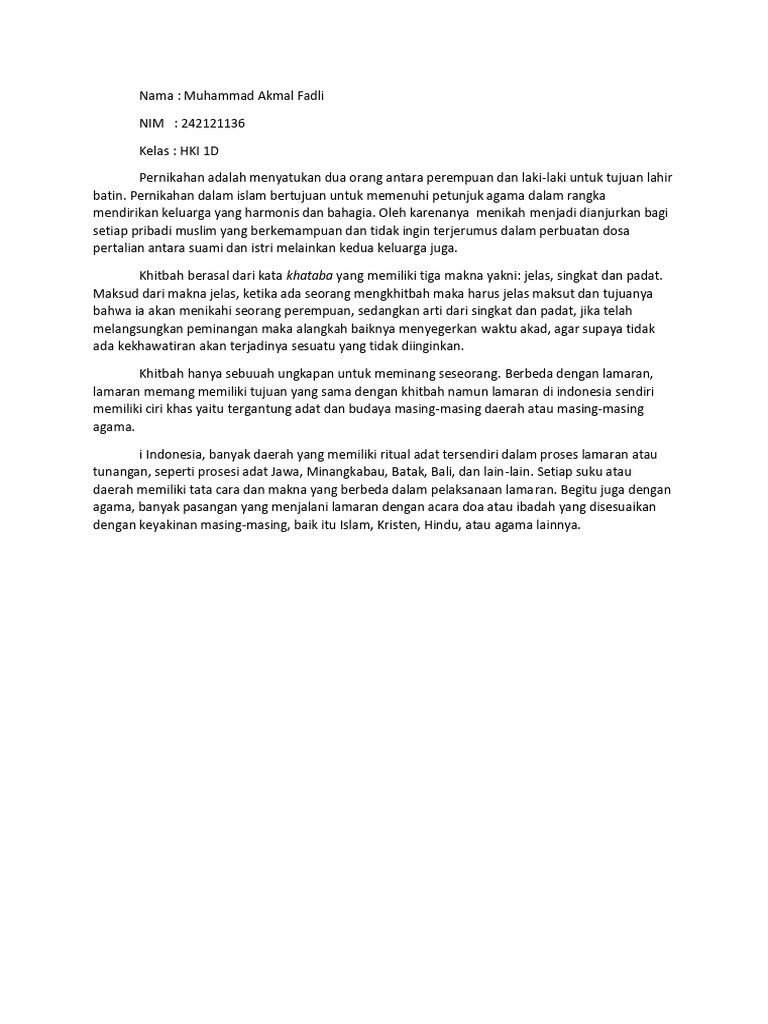 M. Akmal F - HKI 1D - (242121136) | PDF | Agama & Spiritualitas | Gaya ...