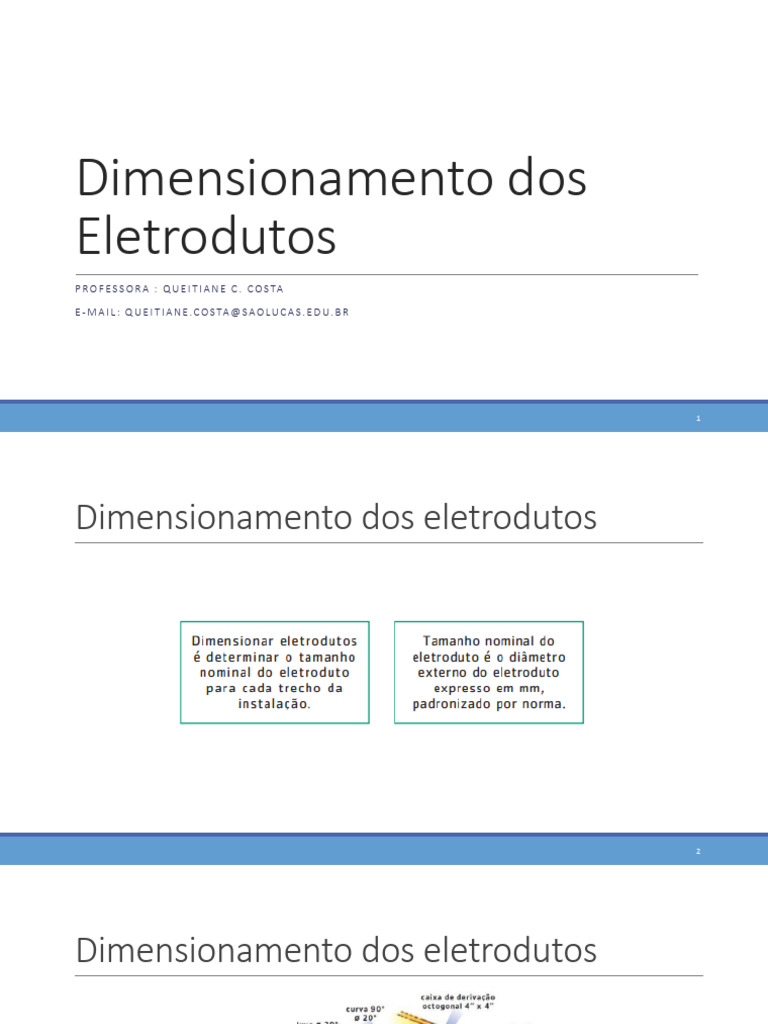 Guia Prático para Dimensionamento de Eletrodutos | PDF | Corrente ...