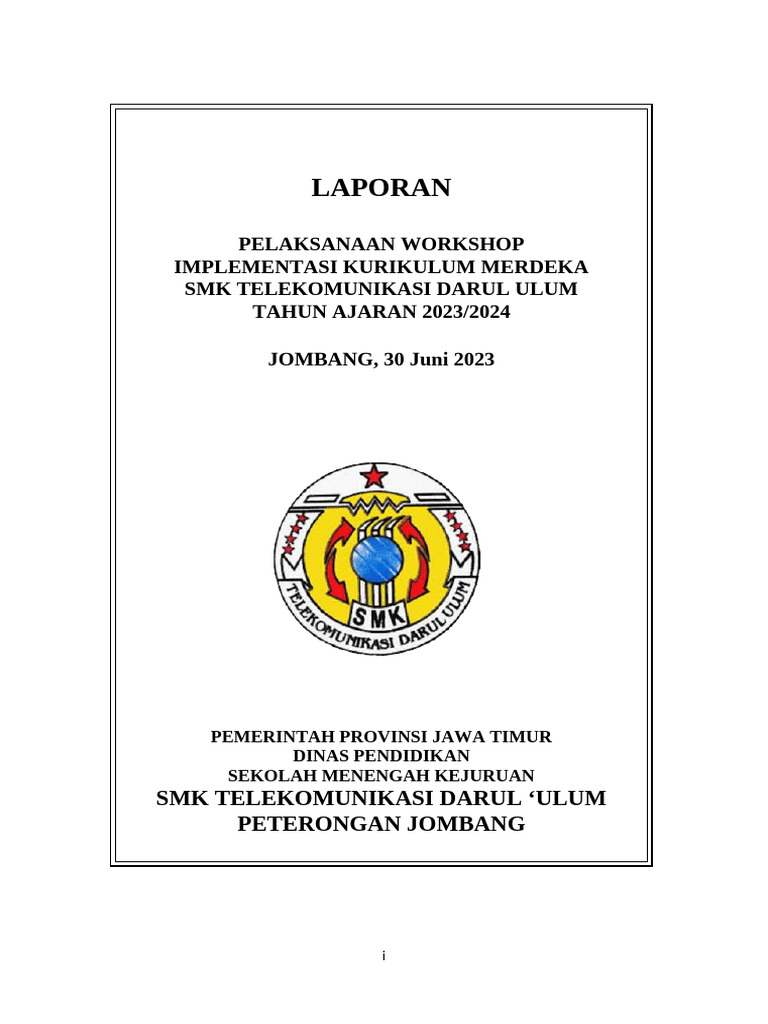 Laporan Workshop Kurikulum Merdeka | PDF | Karier & Perkembangan