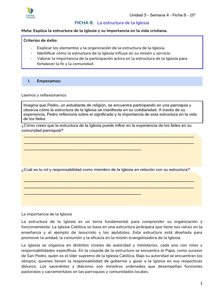 Estructura y Rol en la Iglesia Católica | PDF | Iglesia Católica | Papa