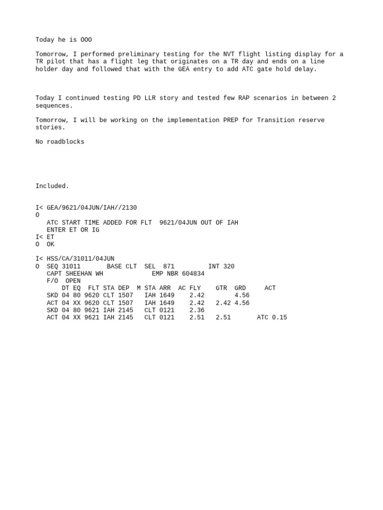 NVT Flight Testing and ATC Updates | PDF
