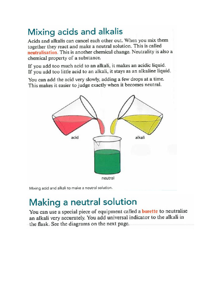 Neutralisation. Note Yr7 | PDF