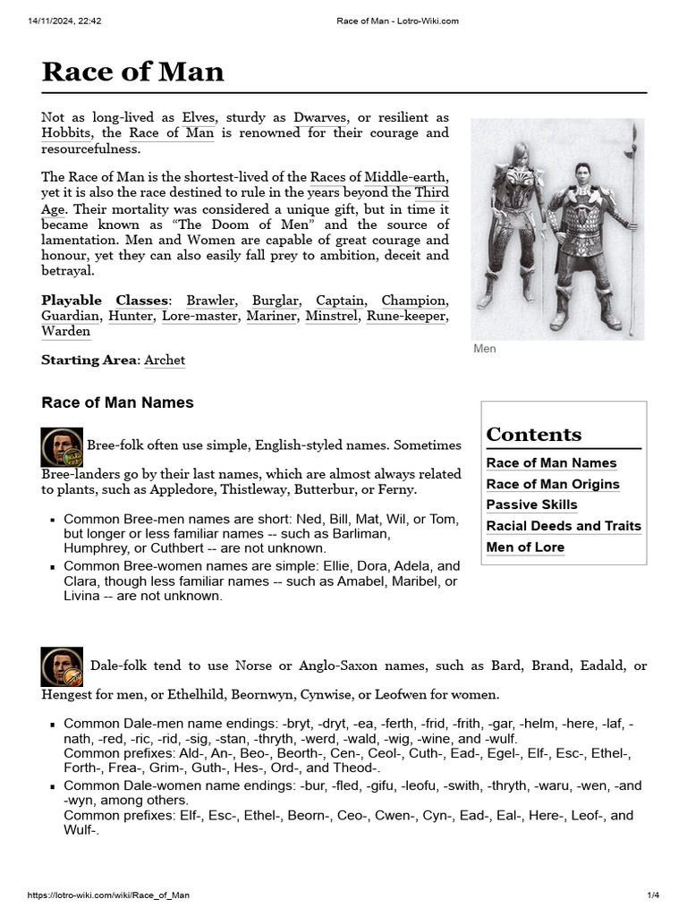 Race of Man | PDF | Middle Earth | Middle Earth Races