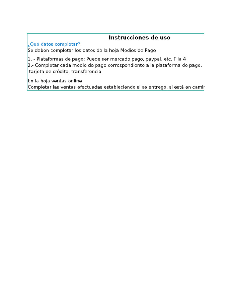 Instrucciones para Mercado Pago | PDF | Finanzas y dinero