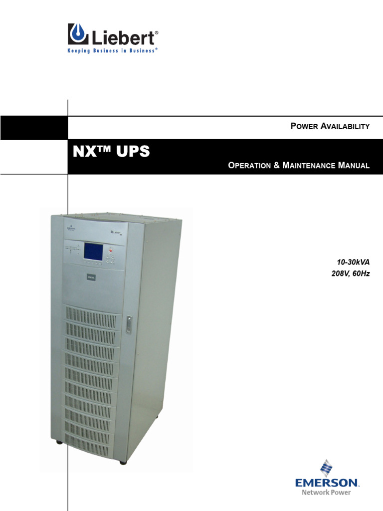 NX UPS Operation & Maintenance Guide | PDF | Power Inverter | Rectifier