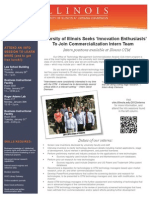 Office of Technology Management 2012 Commercialization Analyst Intern Flyer