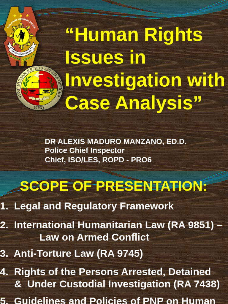 Human Rights in PNP Investigations | PDF | Torture | Human Rights
