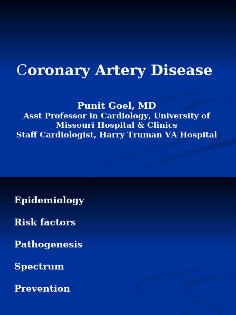 Coronary Artery Disease Overview and Insights | PDF | Myocardial ...