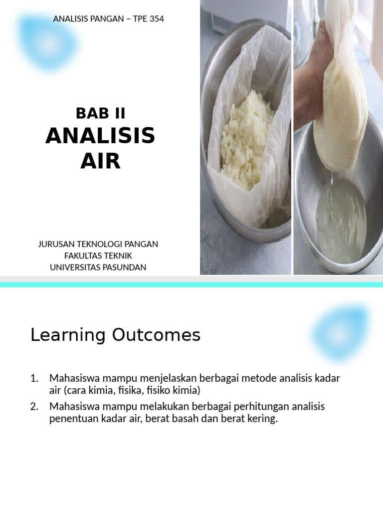 Analisis Kadar Air dalam Pangan | PDF
