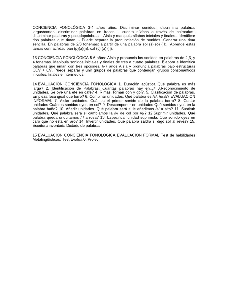 Conciencia Fonológica 3 | PDF | Crecimiento personal y profesional ...