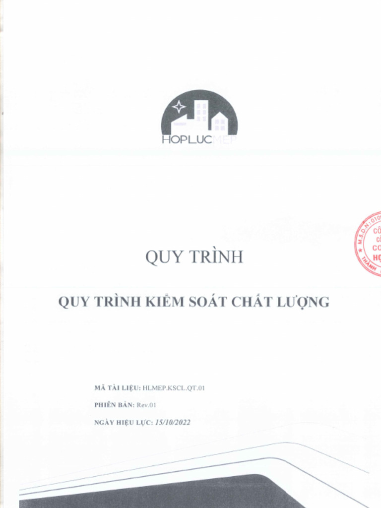 Quy Trình KSCL Ban Hành | PDF