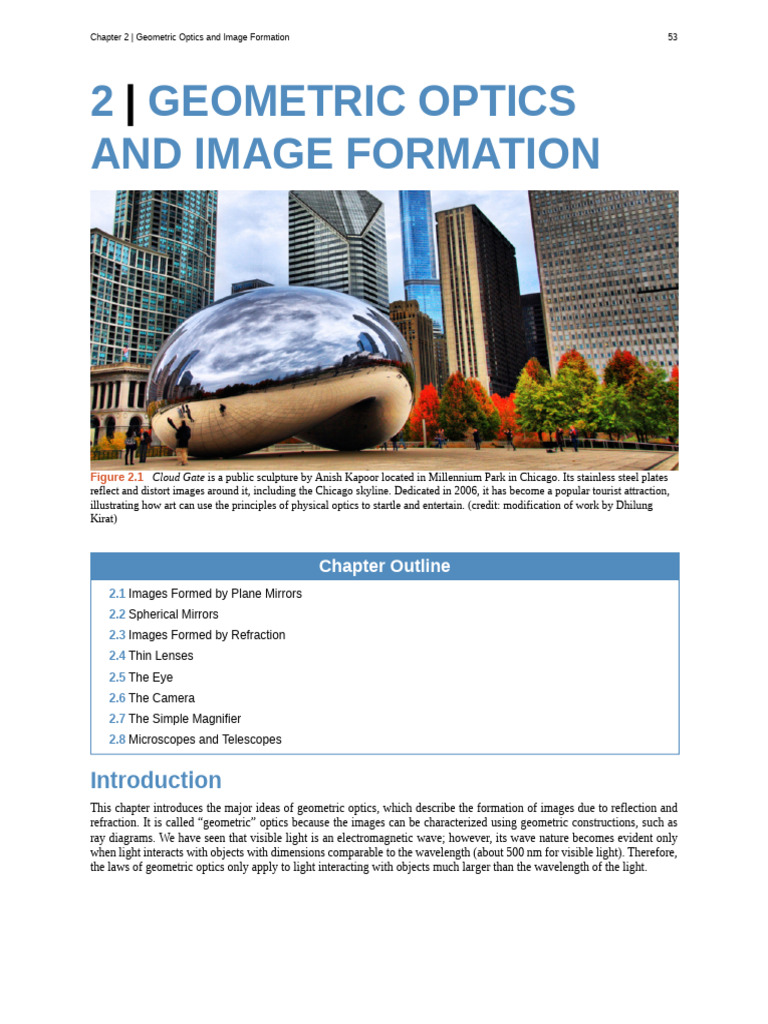 Geometric Optics: Image Formation Basics | PDF | Mirror | Optics