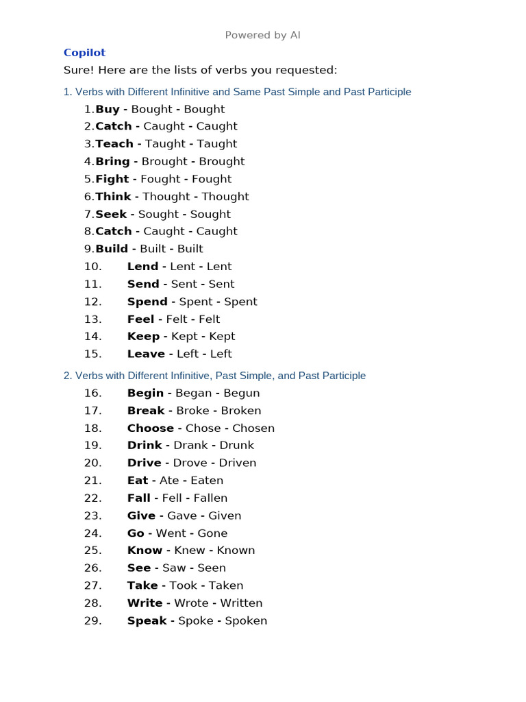 Answer | PDF | English Grammar | Verb