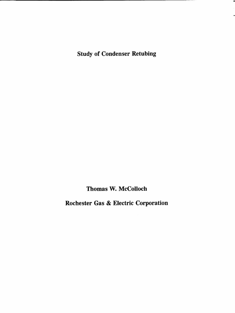 Condenser Retubing | PDF