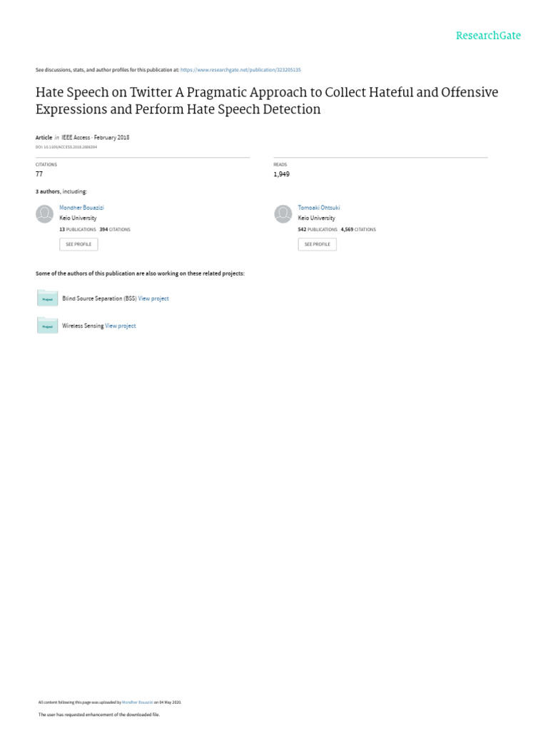 Twitter Hate Speech Detection Study | PDF | Hatred | Linguistics