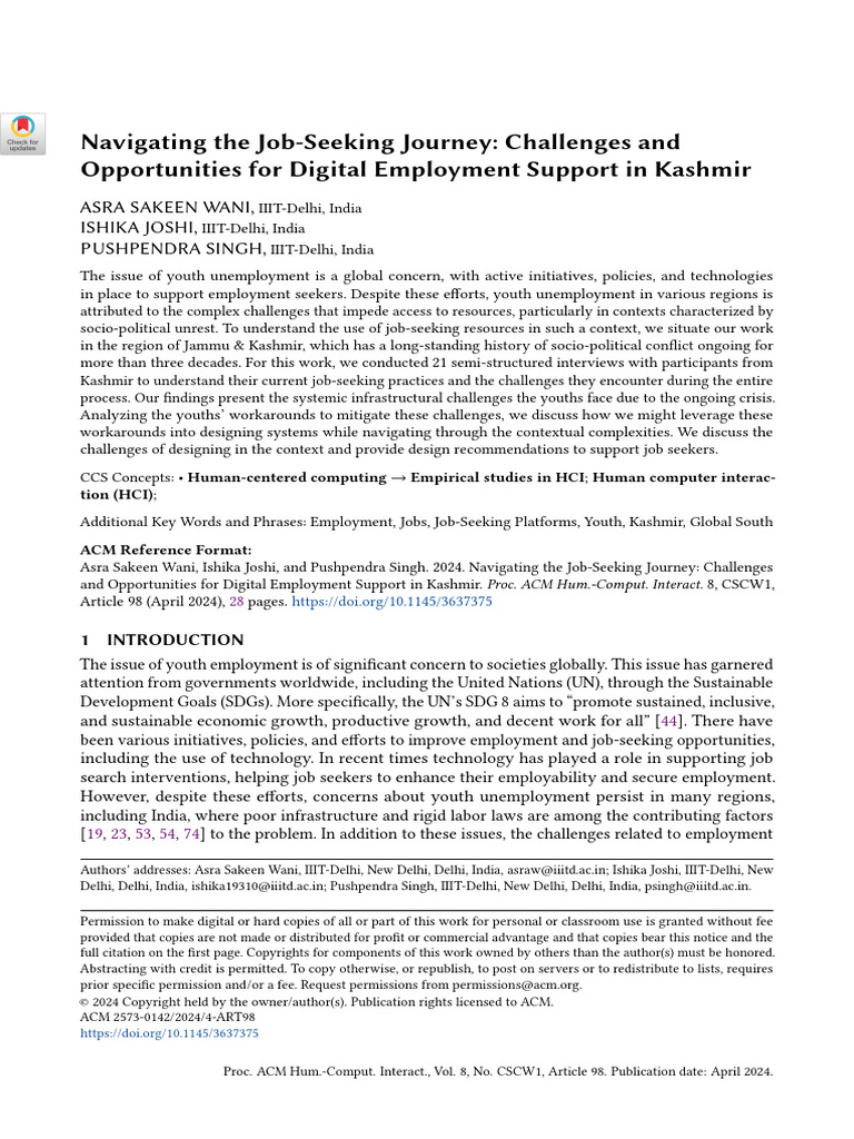 Navigating The Job-Seeking Journey: Challenges and Opportunities For ...
