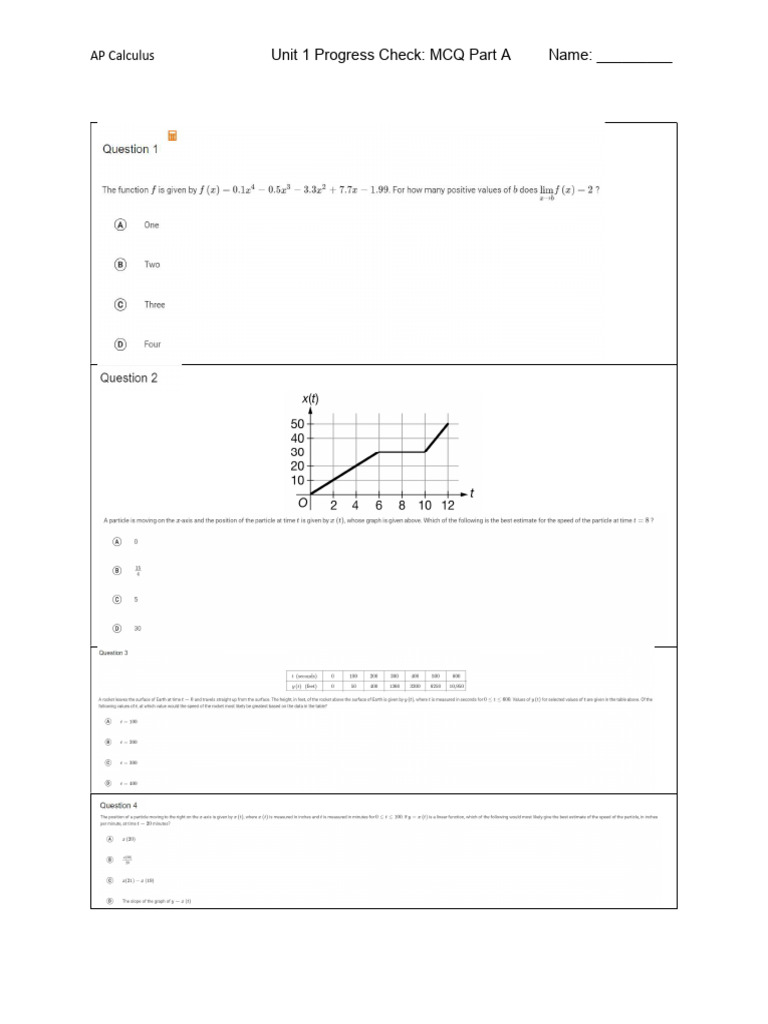 Unit 1 progress check mcq part a pdf finance money management
