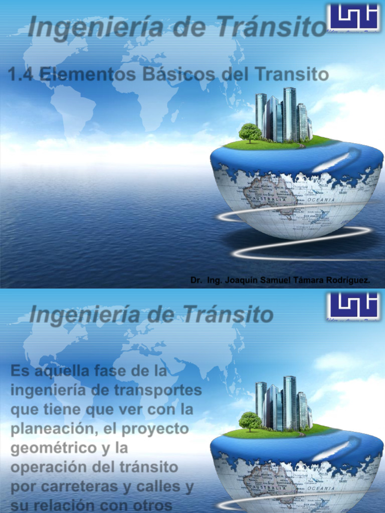 1.4.a Elementos de La Ingeniera de Transito | PDF | Calle | Tráfico