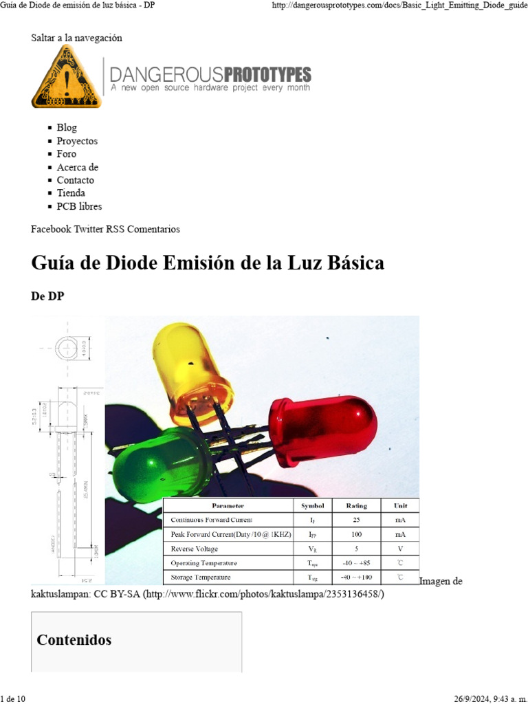 Guía de Diode de Emisión de Luz Básica - DP | PDF | Diodo emisor de luz ...