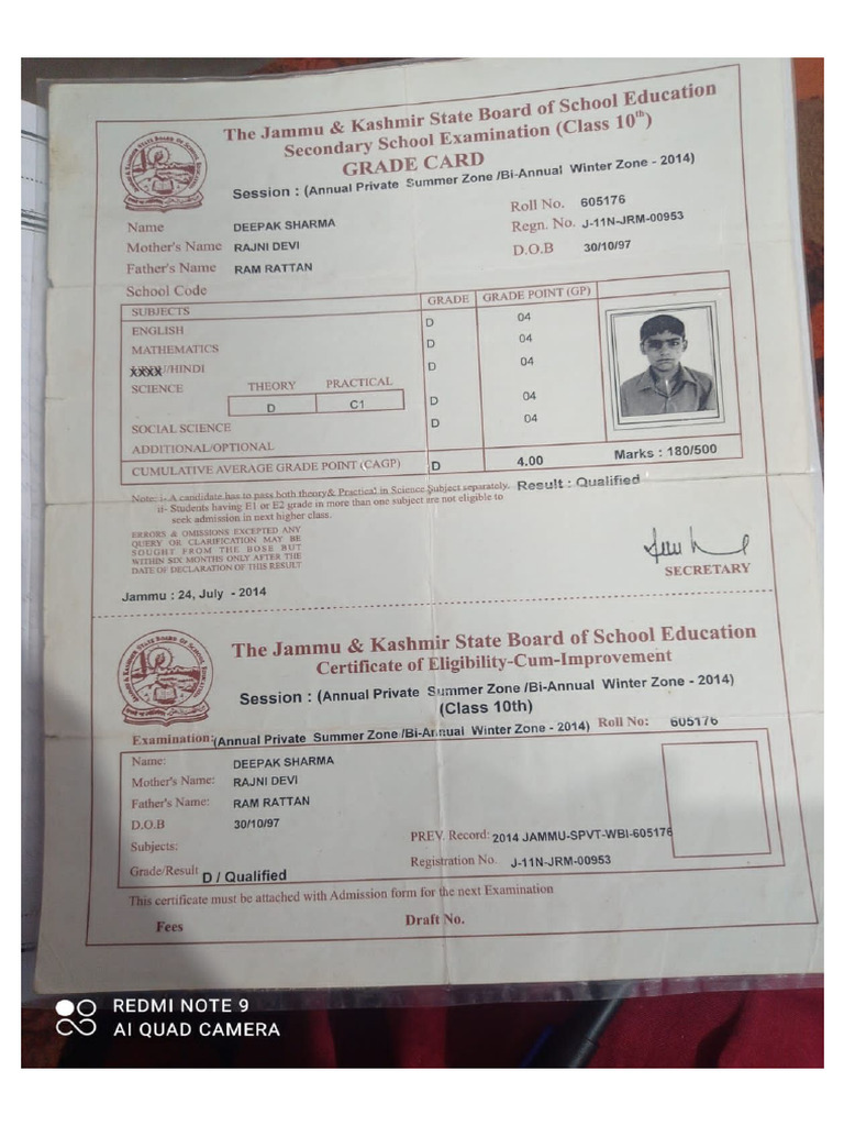 Deepak Sharma 10th | PDF