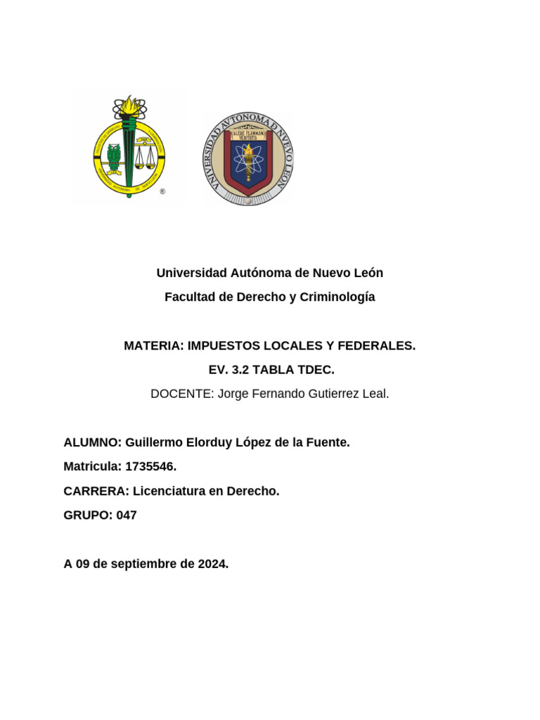 Impuestos Locales y Tabla TDEC | PDF | Impuestos | Contaminación