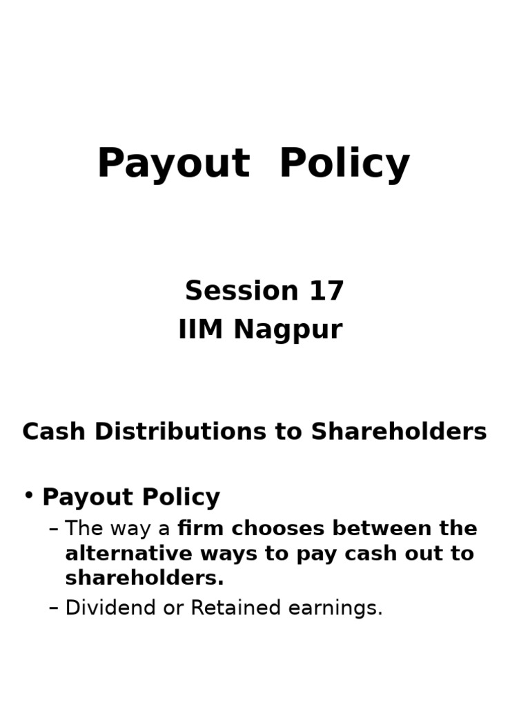 Understanding Payout Policies and Dividends | PDF | Dividend | Share ...
