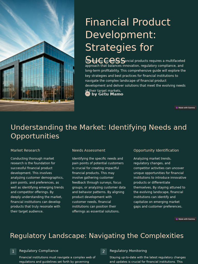 Financial Product Development Strategies | PDF | Pricing | Regulatory ...