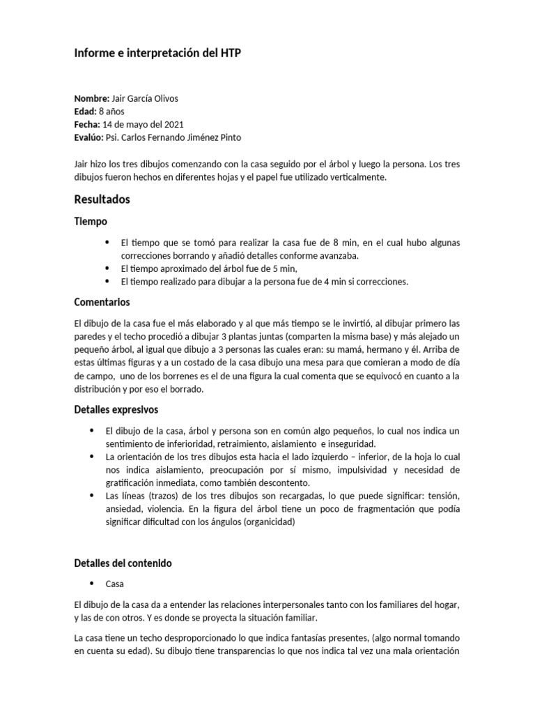 Análisis psicológico del dibujo infantil | PDF | Sicología