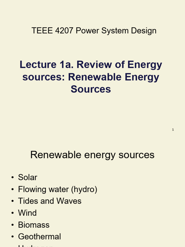 Overview of Renewable Energy Sources | PDF | Biofuel | Renewable Energy