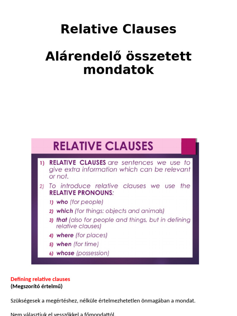 Relative Clauses | PDF