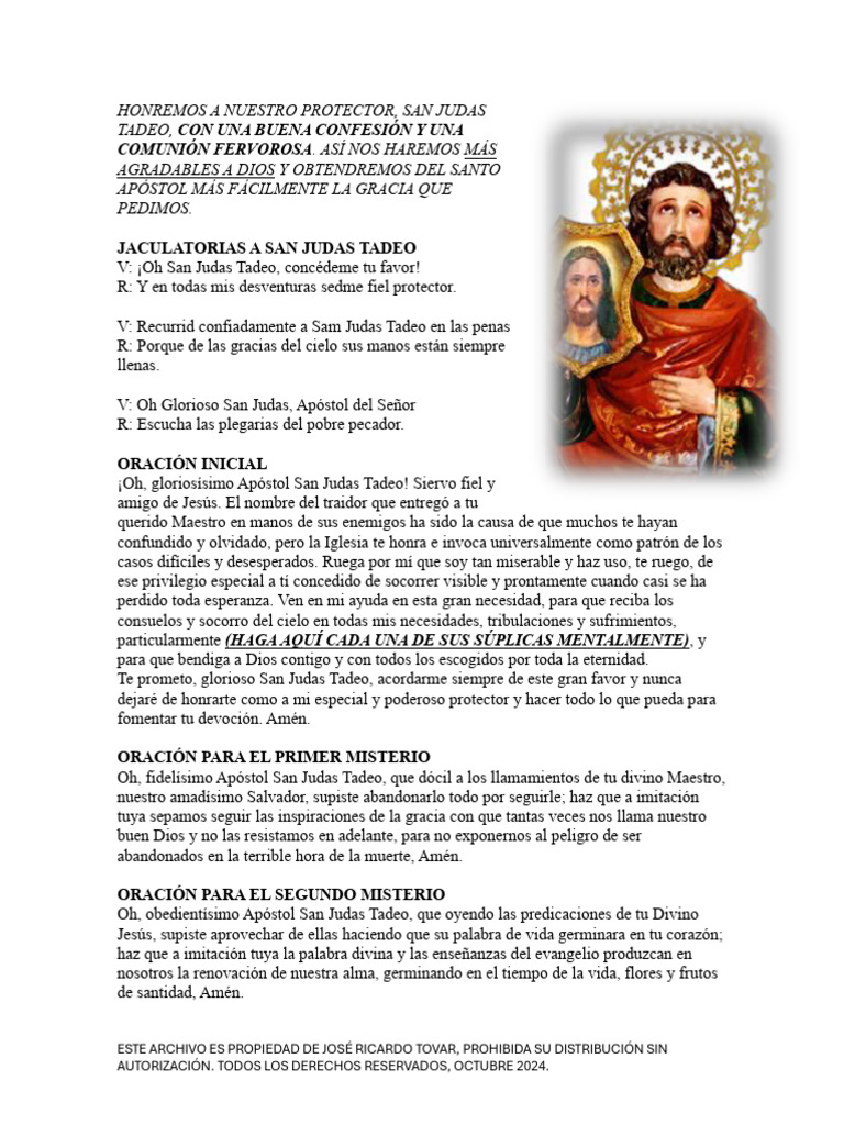 Imprimir Ricardo | PDF | Oración | Intercesión