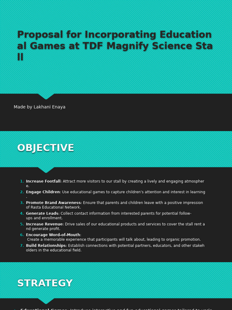 Proposal For Incorporating Educational Games at TDF Magnify | PDF ...