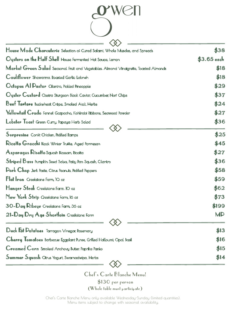 Gwen-Dining-Room | PDF | Pickling | Western Cuisine