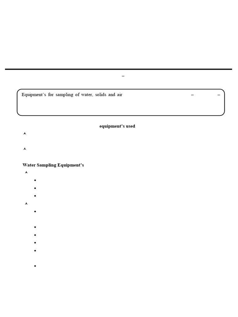 Air and Water Sampling Equipment Guide | PDF | Particulates | Air Pollution