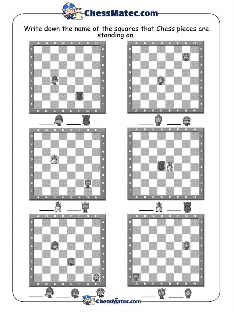 Chess Notation - The Name of The Square | PDF