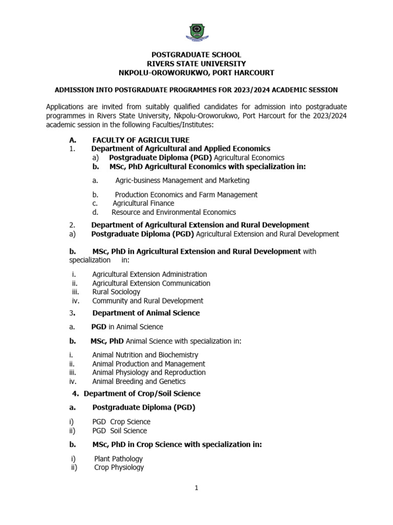Pg Advert 2023 2024 Session Pdf Academic Degree Postgraduate